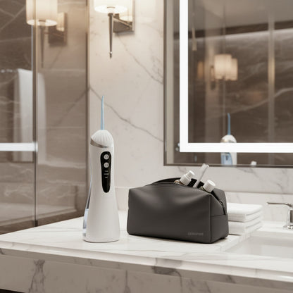 AquaSmile Portable Water Flosser — Gentle Deep Clean for Teeth & Gums in 60 seconds — No Painful Floss